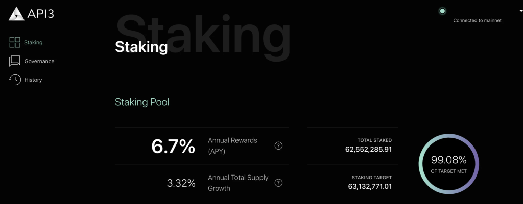 API3 с 6,7% APY